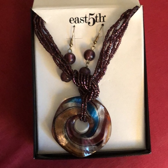 🌸3/$20🌸East 5th bead necklace and earring set - Picture 5 of 6